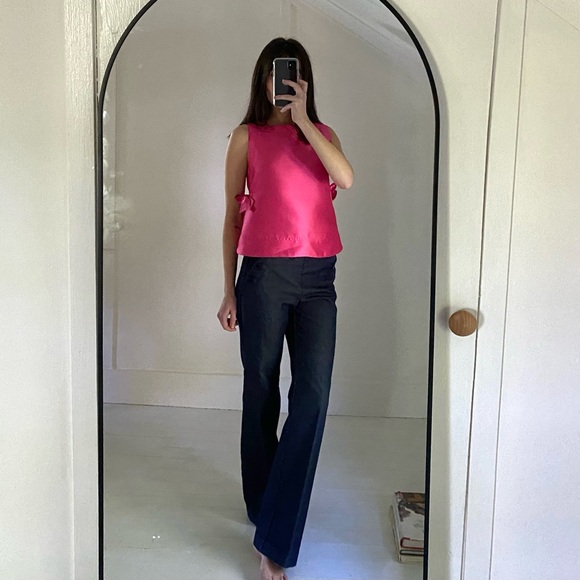 Soeur Tishka Structured Satin Shirt in Rose Size FR 34 - Picture 6 of 12